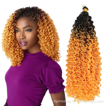 Vigorous 14 Inches Afro Kinky Curly Synthetic Crochet Braid Ombre Synthetic Marly Jerry curl Jamaican Bounce Crochet Hair